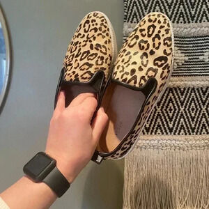 HALOGEN BAYLEE PLATFORM SLIP ON SNEAKERS SIZE 8 CHEETAH PRINT
